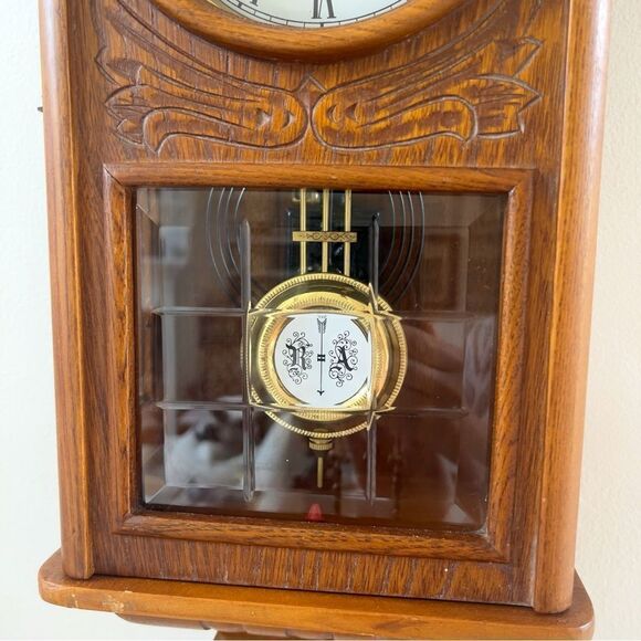 Vintage D&A 31-Day Silent Pendulum Wall Clock Parlor Clock With Key NOT WARNING - Picture 4 of 14